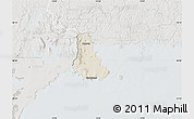 Shaded Relief Map of Sölvesborg Kommun, lighten, semi-desaturated
