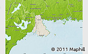 Shaded Relief Map of Sölvesborg Kommun, physical outside