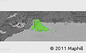 Political Panoramic Map of Sölvesborg Kommun, darken, desaturated
