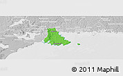 Political Panoramic Map of Sölvesborg Kommun, lighten, desaturated