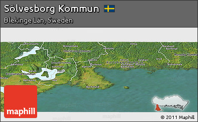 Satellite Panoramic Map of Sölvesborg Kommun