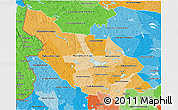 Political Shades 3D Map of Dalarnes Län