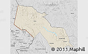 Shaded Relief 3D Map of Älvdalen Kommun, desaturated