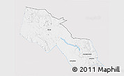 Silver Style 3D Map of Älvdalen Kommun, single color outside