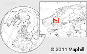 Blank Location Map of Älvdalen Kommun, highlighted parent region, within the entire country