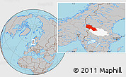 Gray Location Map of Älvdalen Kommun, highlighted parent region