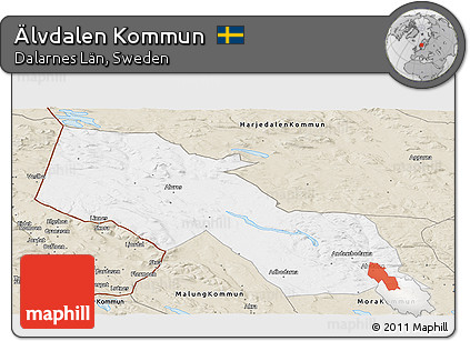Classic Style Panoramic Map of Älvdalen Kommun