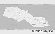 Gray Panoramic Map of Älvdalen Kommun, single color outside