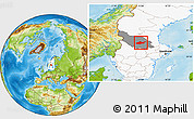 Physical Location Map of Leksand Kommun, highlighted country, highlighted parent region