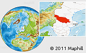 Physical Location Map of Dalarnes Län, highlighted country