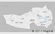 Gray 3D Map of Ludvika Kommun, single color outside