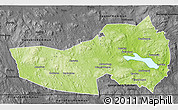 Physical 3D Map of Ludvika Kommun, darken, desaturated