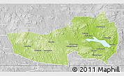 Physical 3D Map of Ludvika Kommun, lighten, desaturated