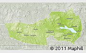 Physical 3D Map of Ludvika Kommun, lighten, semi-desaturated