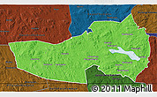 Political 3D Map of Ludvika Kommun, darken