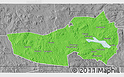 Political 3D Map of Ludvika Kommun, desaturated