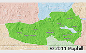 Political 3D Map of Ludvika Kommun, lighten