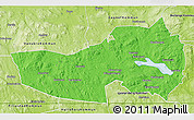 Political 3D Map of Ludvika Kommun, physical outside