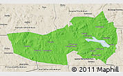 Political 3D Map of Ludvika Kommun, shaded relief outside