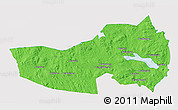Political 3D Map of Ludvika Kommun, single color outside