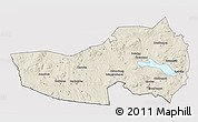 Shaded Relief 3D Map of Ludvika Kommun, cropped outside