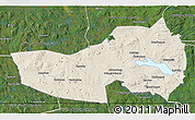 Shaded Relief 3D Map of Ludvika Kommun, satellite outside