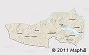 Shaded Relief 3D Map of Ludvika Kommun, single color outside