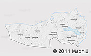 Silver Style 3D Map of Ludvika Kommun, single color outside