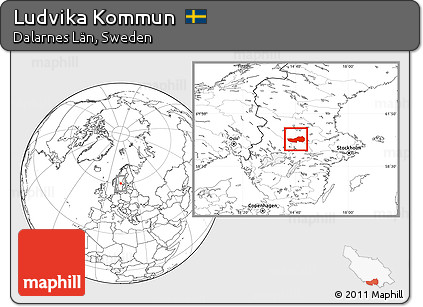 Blank Location Map of Ludvika Kommun