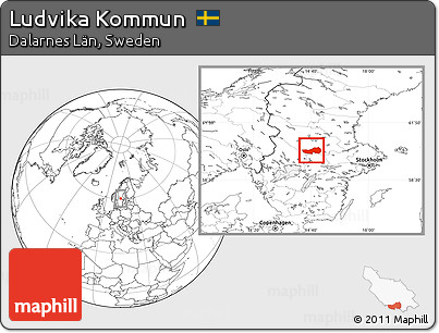Blank Location Map of Ludvika Kommun