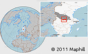 Gray Location Map of Ludvika Kommun, highlighted country, highlighted parent region, hill shading