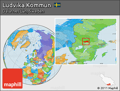 Political Location Map of Ludvika Kommun