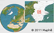 Satellite Location Map of Ludvika Kommun, highlighted country