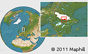 Satellite Location Map of Ludvika Kommun, highlighted parent region