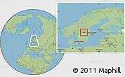 Savanna Style Location Map of Ludvika Kommun, within the entire country