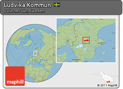 Savanna Style Location Map of Ludvika Kommun