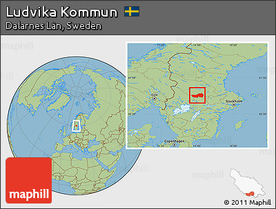 Savanna Style Location Map of Ludvika Kommun