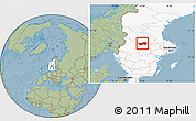 Savanna Style Location Map of Ludvika Kommun, highlighted country, hill shading