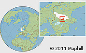 Savanna Style Location Map of Ludvika Kommun, highlighted parent region