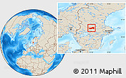 Shaded Relief Location Map of Ludvika Kommun