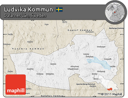 Classic Style Map of Ludvika Kommun