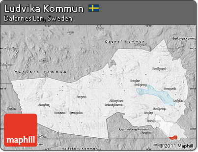 Gray Map of Ludvika Kommun