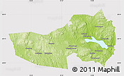 Physical Map of Ludvika Kommun, cropped outside