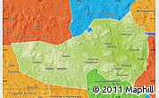 Physical Map of Ludvika Kommun, political outside