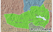 Political Map of Ludvika Kommun, semi-desaturated