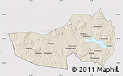 Shaded Relief Map of Ludvika Kommun, cropped outside