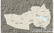 Shaded Relief Map of Ludvika Kommun, darken