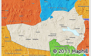Shaded Relief Map of Ludvika Kommun, political outside