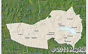 Shaded Relief Map of Ludvika Kommun, satellite outside