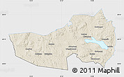 Shaded Relief Map of Ludvika Kommun, single color outside